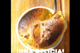 Soufle con huevo y miel